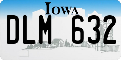 IA license plate DLM632