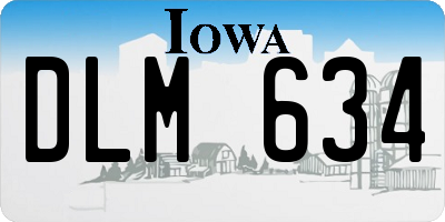IA license plate DLM634