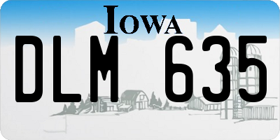 IA license plate DLM635
