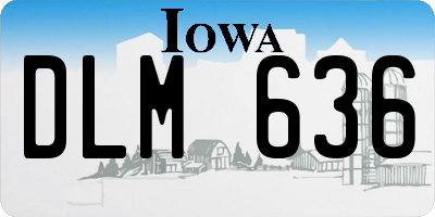 IA license plate DLM636