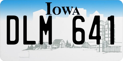 IA license plate DLM641