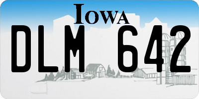 IA license plate DLM642