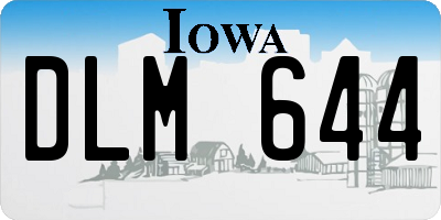 IA license plate DLM644