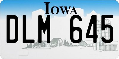 IA license plate DLM645