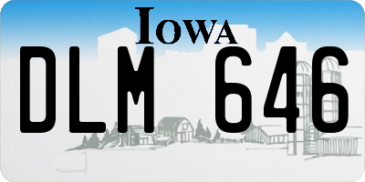 IA license plate DLM646
