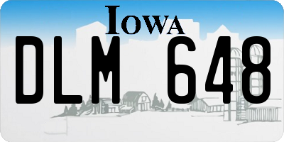 IA license plate DLM648