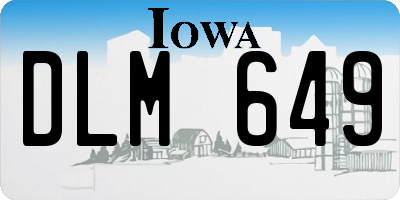IA license plate DLM649