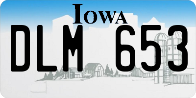 IA license plate DLM653