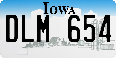 IA license plate DLM654