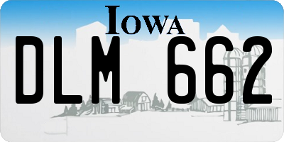 IA license plate DLM662