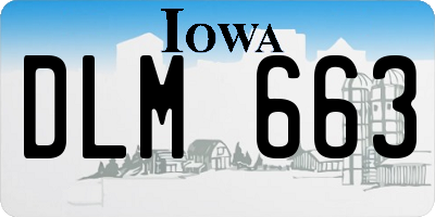 IA license plate DLM663