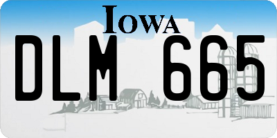 IA license plate DLM665