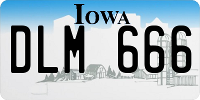 IA license plate DLM666