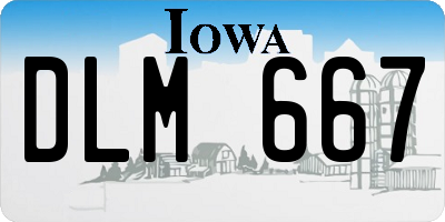 IA license plate DLM667