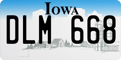 IA license plate DLM668