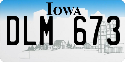 IA license plate DLM673