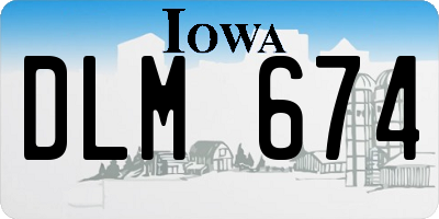 IA license plate DLM674