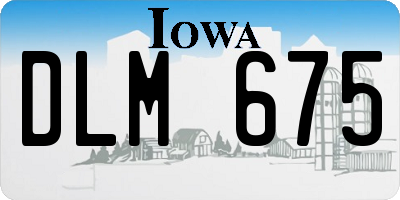 IA license plate DLM675