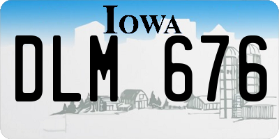 IA license plate DLM676
