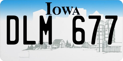 IA license plate DLM677