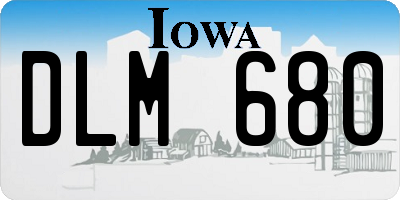 IA license plate DLM680