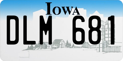 IA license plate DLM681