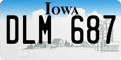IA license plate DLM687