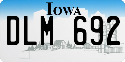 IA license plate DLM692