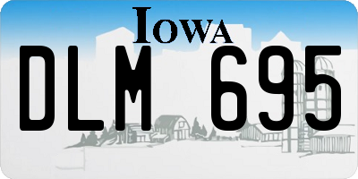 IA license plate DLM695
