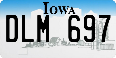 IA license plate DLM697