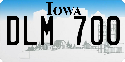 IA license plate DLM700