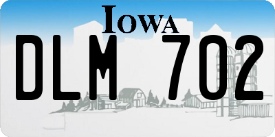 IA license plate DLM702