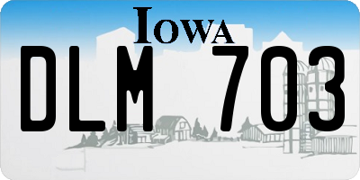IA license plate DLM703