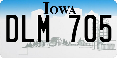 IA license plate DLM705