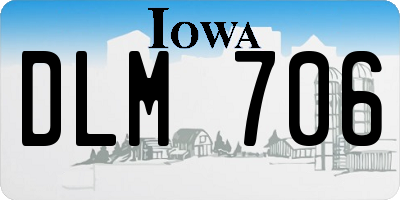 IA license plate DLM706