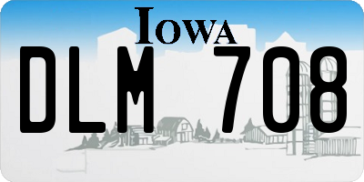 IA license plate DLM708