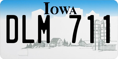 IA license plate DLM711