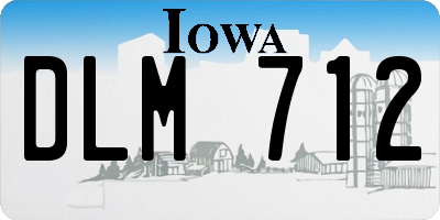 IA license plate DLM712