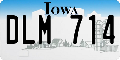 IA license plate DLM714