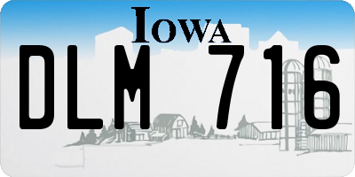 IA license plate DLM716