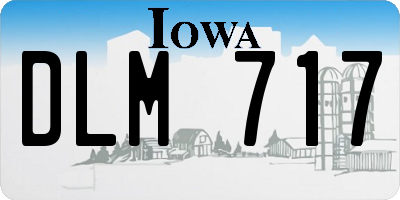 IA license plate DLM717