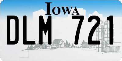 IA license plate DLM721