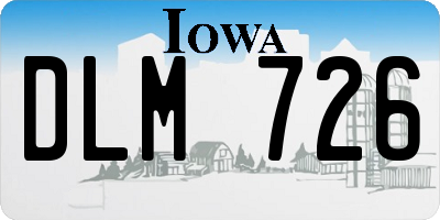 IA license plate DLM726