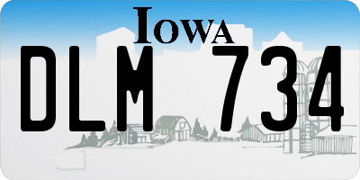 IA license plate DLM734