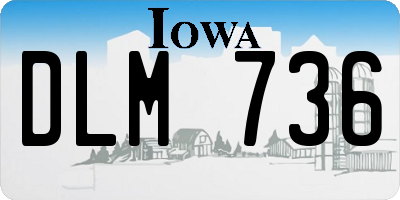 IA license plate DLM736