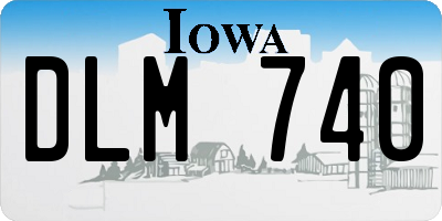 IA license plate DLM740