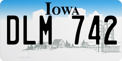 IA license plate DLM742