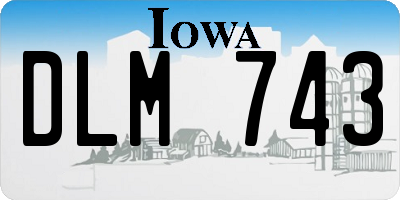 IA license plate DLM743