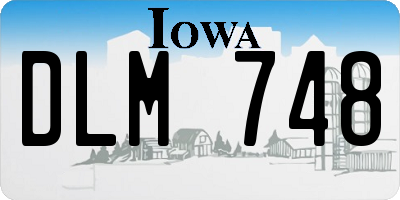 IA license plate DLM748