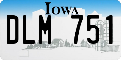 IA license plate DLM751